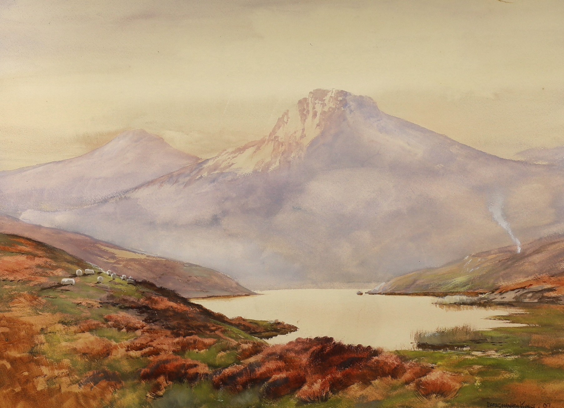 John Baragwanath-King (1864-1939), watercolour, Highland landscape, signed and dated '07, 51 x 72cm